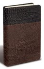 The Message: The Bible in Contemporary Language, Numbered Edition, Brown Alligator and Tan, Bonded Leather