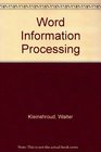 Word Information Processing