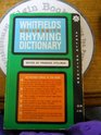 Whitfield's University Rhyming Dictionary English Language Rime