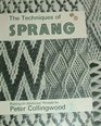 The techniques of sprang Plaiting on stretched threads
