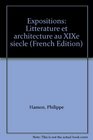 Expositions Litterature et architecture au XIXe siecle