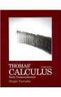 Thomas' Calculus Early Transcendentals Single Variable with MML/MSL Student Access Code Card