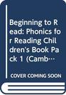 Beginning to Read Phonics for Reading Children's Book Pack 1