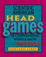 Scientific American Head Games  48 Confounding Word  Math Puzzles Knowledge Cards Deck
