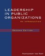 Leadership in Public Organizations An Introduction