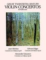 Great TwentiethCentury Violin Concertos in Full Score  Sibelius Elgar Glazunov