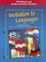 Invitation to Languages Workbook  Audio Activities Student Edition