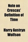 Note on Crescas' Definition of Time