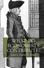 What Do Economists Contribute