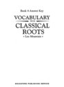 Vocabulary from Classical Roots Book 4 Answer Key