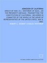 Admission of California speech of Hon RC Winthrop of Mass on the President's message transmitting the Constitution of California  delivered in  of the United States May 8 1850