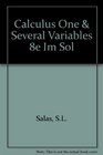 Calculus One  Several Variables 8e Im Sol