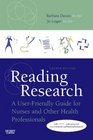 Reading Research A UserFriendly Guide for Nurses and Other Health Professionals