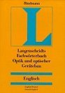 Dictionary of Optics and Optical Engineering EnglishGerman/GermanEnglish