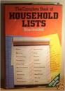 The Complete Book of Household Lists