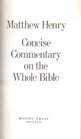 Matthew Henry Concise Commentary on the Whole Bible