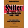 Hitler Speeches and Proclamations 19321945