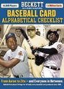 Beckett Baseball Card Alphabetical Checklist