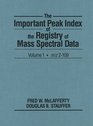 3 Volume Set The Important Peak Index of the Registry of Mass Spectral Data