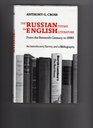 The Russian Theme in English Literature from the Sixteenth Century to 1980