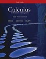 Calculus for Scientists and Engineers Early Transcendentals Single Variable