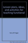 Lesson plans ideas and activities for teaching functional reading skills