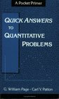 Quick Answers to Quantitative Problems  A Pocket Primer