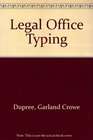 Legal Office Typing