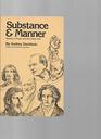 Substance and manner Studies in music and the other arts
