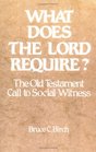 What Does the Lord Require The Old Testament Call to Social Witness