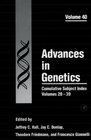Advances in Genetics Volume 40 Cumulative Subject Index Volumes 2039