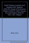 Draft Children  And Adoption Bill Report House of Lords Paper 100i Session 200405