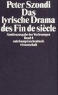 Das lyrische Drama des Fin de siecle