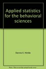 Applied Statistics for the Behavioral Sciences