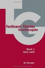 Ferdinand Tonnies Gesamtausgabe 19051906