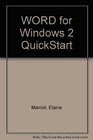 Word for Windows Quickstart/Covers Version 2