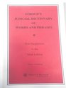 Stroud's Judicial Dictionary of Words and Phrases 1st Supplement