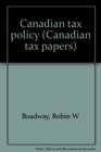 Canadian tax policy