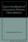 Cpcu Handbook of Insurance Policies