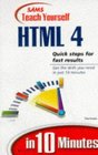 Teach Yourself HTML 4 in 10 Minutes