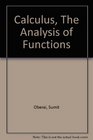 Calculus The Analysis of Functions Students' Solution Manual