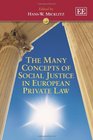 The Many Concepts of Social Justice in European Private Law