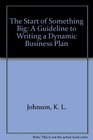 The Start of Something Big A Guideline to Writing a Dynamic Business Plan