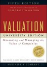 Valuation Measuring and Managing the Value of Companies University Edition 5th Edition