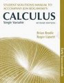Single Variable Calculus Early Transcendentals Student's Solutions Manual