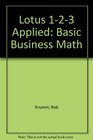Lotus 123 Applied Basic Business Math