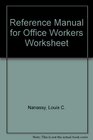 Reference Manual for Office Workers Worksheet