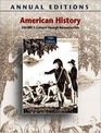 Annual Editions American History Volume 1 19/e