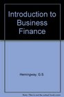 An introduction to business finance