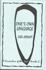 One's Own Language a Curriculum of the Soul No 5